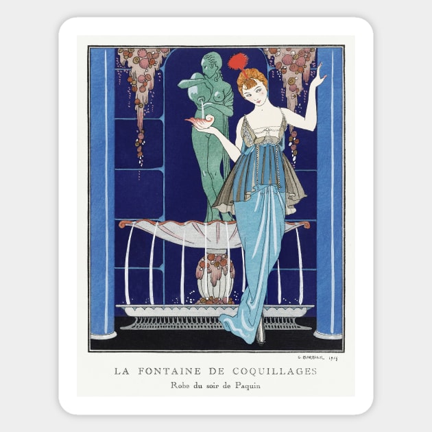 Robe du soir de Paquin (1914) Sticker by WAITE-SMITH VINTAGE ART